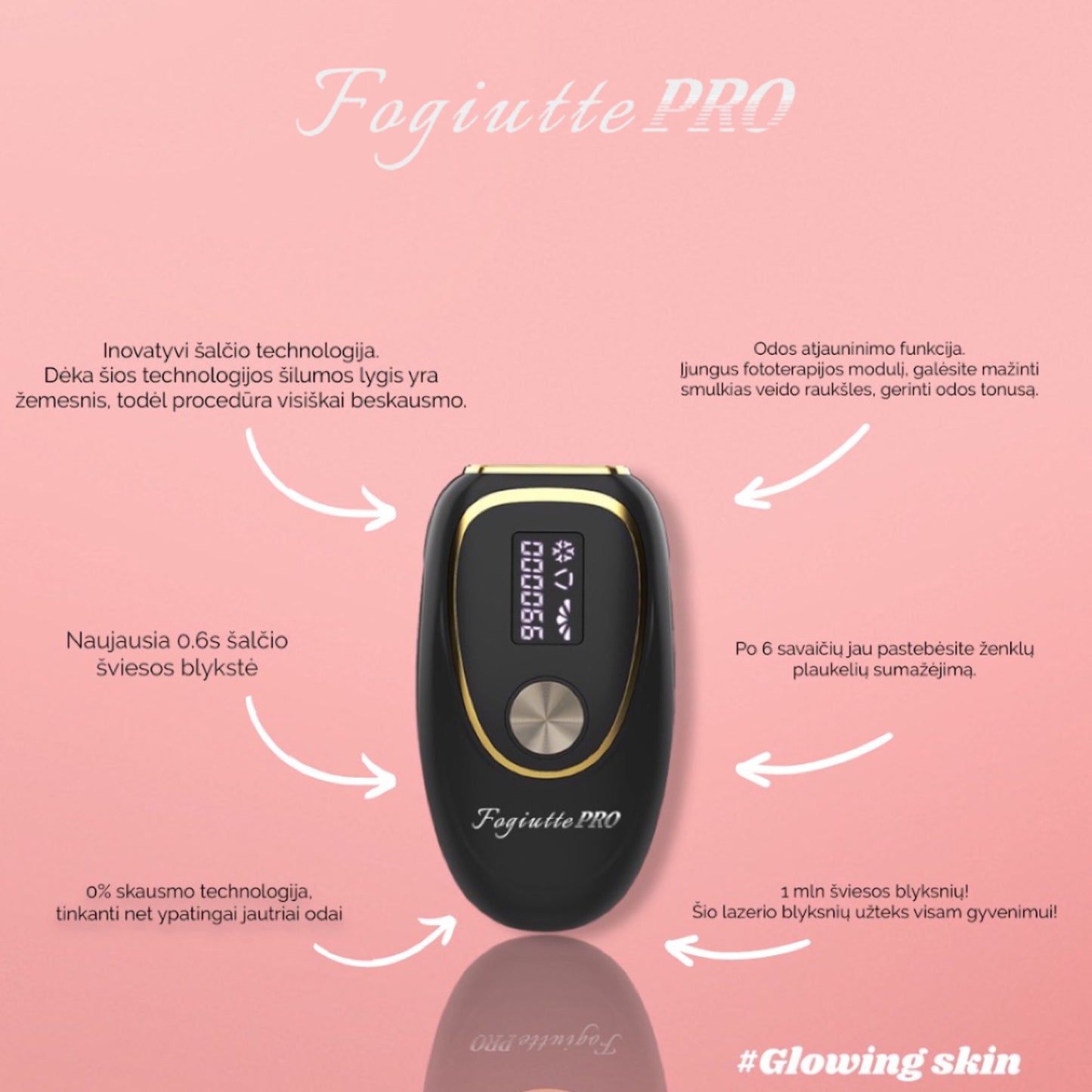 Fogiutte Pro fotoepiliatorius "Glowing skin"